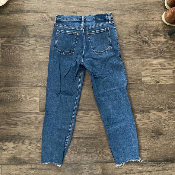 Abercrombie The Mom Jean High Rise Distressed Hem - Picture 2 of 5